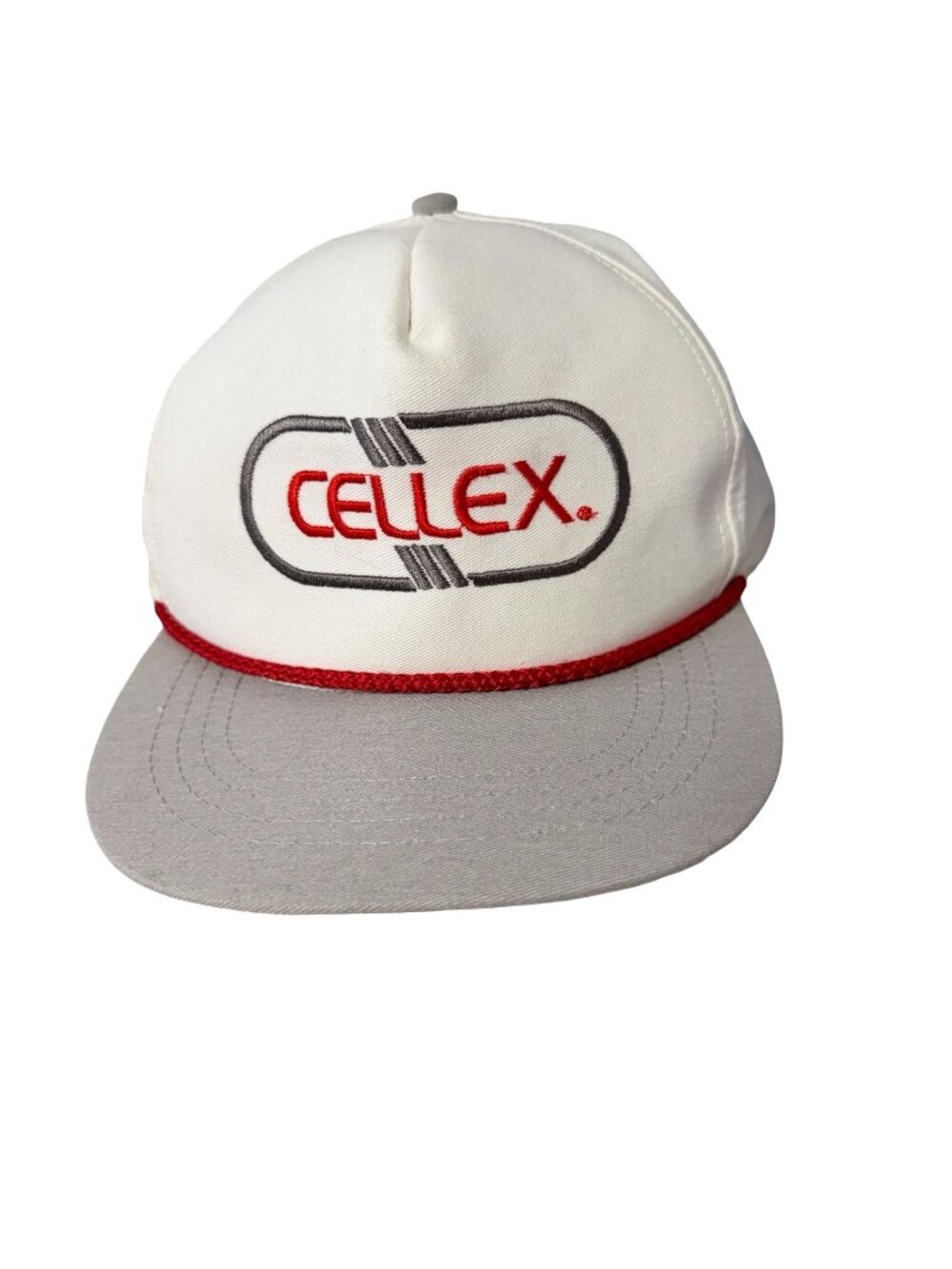 CELLEX Pharmaceutical Promotional Rope Hat USA Made Strapback Red Gray